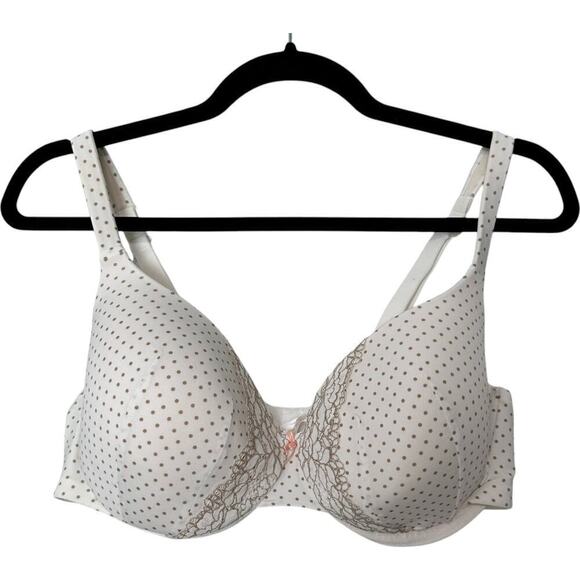 Cacique Polka Dot Lightly Lined T-shirt Bra (40DD) - Picture 2 of 9